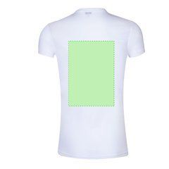 Camiseta adulto blanca transpirable textura algodón | Area 7
