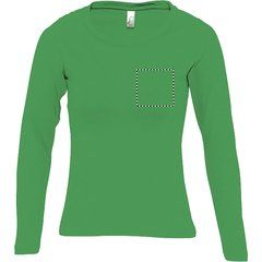 Camiseta Ajustada Manga Larga Mujer | Pecho | 100 x 100