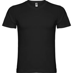 Camiseta manga corta escote en pico tubular | PECHO_IZQUIERDO | 100 x 420