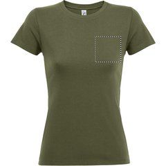 Camiseta Mujer Algodón Corte Entallado | Pecho | 100 x 100