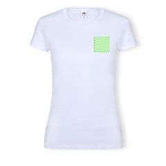 Camiseta Mujer Blanca Entallada | Area 1 | 80 x 80