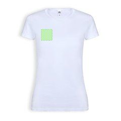 Camiseta Mujer Blanca Entallada | Area 2 | 80 x 80