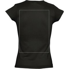 Camiseta Mujer Entallada Algodón Escote Pico | Trasero | 280 x 400