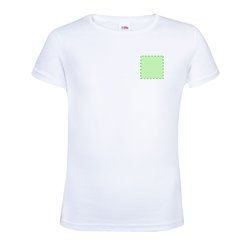Camiseta Niña Entallada Blanca 100% Algodón | Area 1