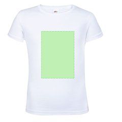 Camiseta Niña Entallada Blanca 100% Algodón | Area 3