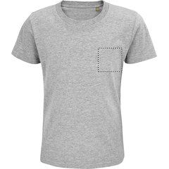 Camiseta Niños 175g Algodón Ajustada | Pecho | 70 x 70