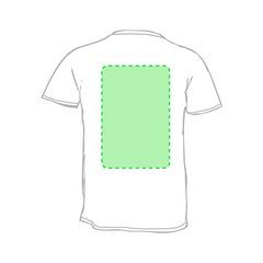 Camiseta técnica adulto blanca tratamiento refrigerante | En la espalda | 200 x 330