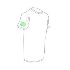Camiseta técnica adulto blanca tratamiento refrigerante | En la manga derecha | 80 x 50