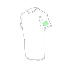 Camiseta técnica adulto blanca tratamiento refrigerante | En la manga izquierda | 80 x 50