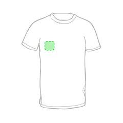 Camiseta técnica adulto blanca tratamiento refrigerante | En el pecho tipo bolsillo (derecha) | 80 x 80