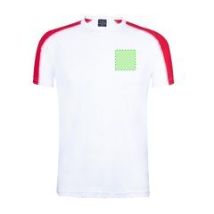 Camiseta técnica blanca con franja de color | Area 1 | 80 x 80