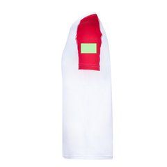 Camiseta técnica blanca con franja de color | Area 4 | 80 x 50