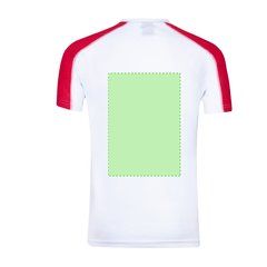 Camiseta técnica blanca con franja de color | Area 7 | 280 x 400
