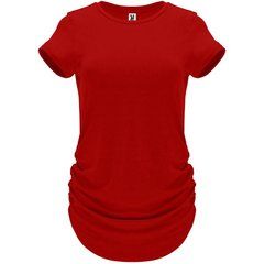 Camiseta técnica fruncida mujer | PECHO_IZQUIERDO | 100 x 420