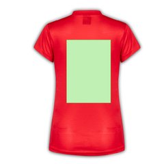 Camiseta técnica mujer en variedad colores con diseño en espalda y mangas transpirable | Area 7 | 220 x 300
