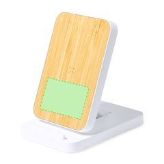 Cargador 15W Qi Plegable con Soporte | Frontal Zona Inferior | 50 x 30