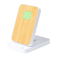 Cargador 15W Qi Plegable con Soporte | Frontal zona superior | 25 x 20