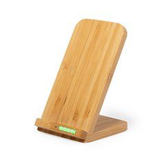 Cargador de bambú con soporte para smartphones | Lado derecho | 18 x 4