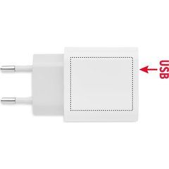 Cargador Enchufe USB 18W 2 Puertos UE | Lado 1 | 35 x 30