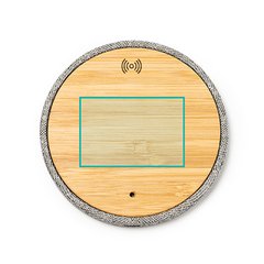 Cargador inalámbrico 10W con bambú | ZONA1 | 60 x 40