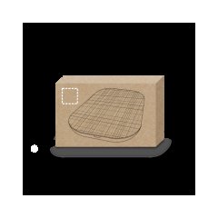 Cargador inalámbrico 10W en PET | Delantera | 25 x 25