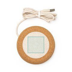 Cargador inalámbrico 15W de corcho | ZONA1 | 40 x 40