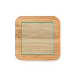 Cargador inalámbrico de bambú con 5W | ZONA1 | 70 x 70