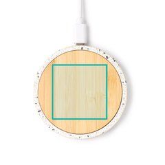 Cargador inalámbrico de bambú y terrazo | ZONA1 | 50 x 50