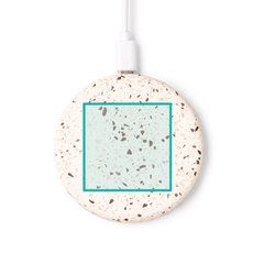 Cargador inalámbrico de bambú y terrazo | ZONA2 | 50 x 50