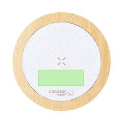 Cargador Qi 15W de Cáñamo y Madera | Centrado parte inferior | 40 x 13
