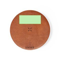 Cargador Qi RoHS 15W Cuero Reciclado | Area 2 | 50 x 20