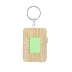 Cargador USB en Llavero de Bambú | Cara A Centrado | 30 x 45