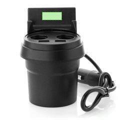 Cargador USB Mechero Coche y Soporte | En la parte superior | 25 x 10