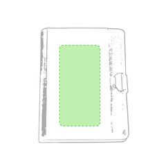 Carpeta tecnológica con elegante combinación de poliéster y polipiel | Sobre toda la portada | 110 x 220