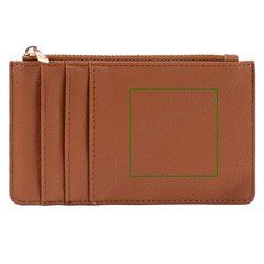 Cartera tarjetero con cremallera PU | Frontal | 50 x 50