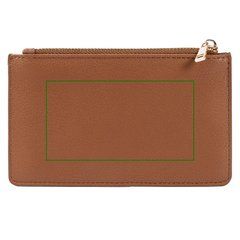 Cartera tarjetero con cremallera PU | Trasera | 90 x 50