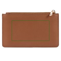 Cartera tarjetero con cremallera PU | Trasera | 90 x 50