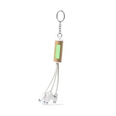 Cable Cargador 3 USB con Llavero | Centrado cara A | 30 x 9
