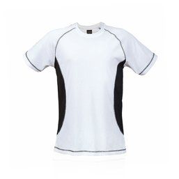 Camiseta adulto bicolor 100% transpirable con costuras de refuerzo  Negro XL