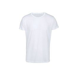 Camiseta blanca niño/niña 100% poliéster transpirable con textura algodón Blanco 10-12