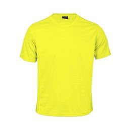 Camiseta técnica adulto de varios colores con diseño en espalda y mangas transpirable Amarillo Fluor L