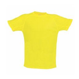 Camiseta técnica adulto transpirable en vivos y variados colores Amarillo Fluor L