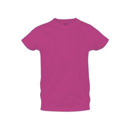 Camiseta técnica niña/niño 100% poliéster muy buena transpiración en vivos y variados colores Fucsia 6-8