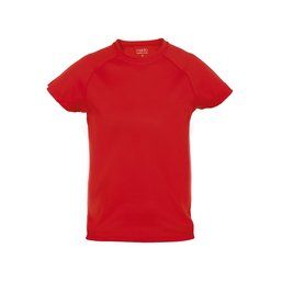 Camiseta técnica niña/niño 100% poliéster muy buena transpiración en vivos y variados colores Rojo 6-8