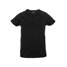 Camiseta técnica niña/niño 100% poliéster muy buena transpiración en vivos y variados colores Negro 10-12