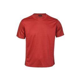 Camiseta técnica niño/niña con diseño de panal en espalda y mangas Rojo 10-12
