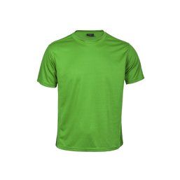 Camiseta técnica niño/niña con diseño de panal en espalda y mangas Verde 6-8