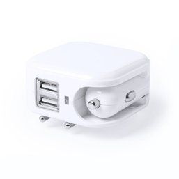 Cargador de coche USB y conect Blanco