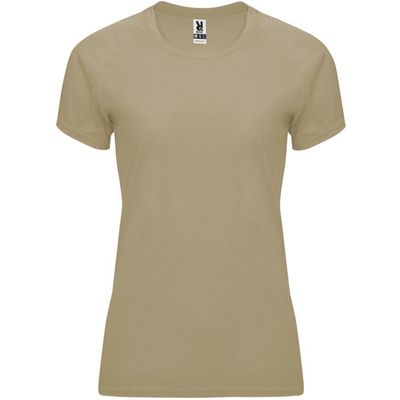 Camiseta Mujer Control Dry Entallada Arena Oscuro Xl