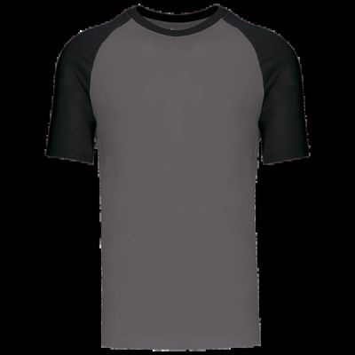 Camiseta bicolor manga corta hombre Slate Grey / Black S
